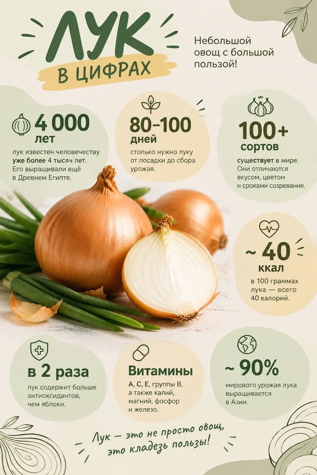 🧅 ЛУК В ЦИФРАХ