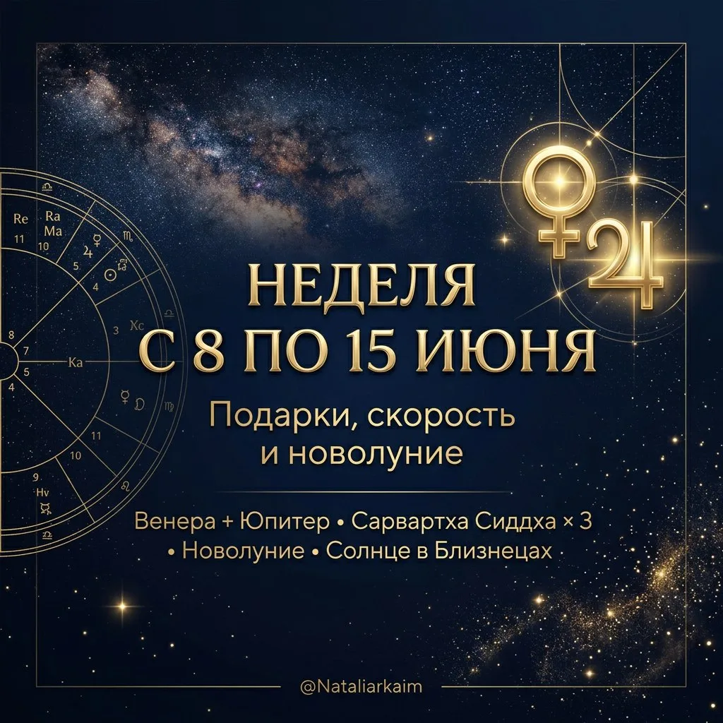 Подарки, скорость и новолуние: что происходит на неделе с 8 по 15 июня