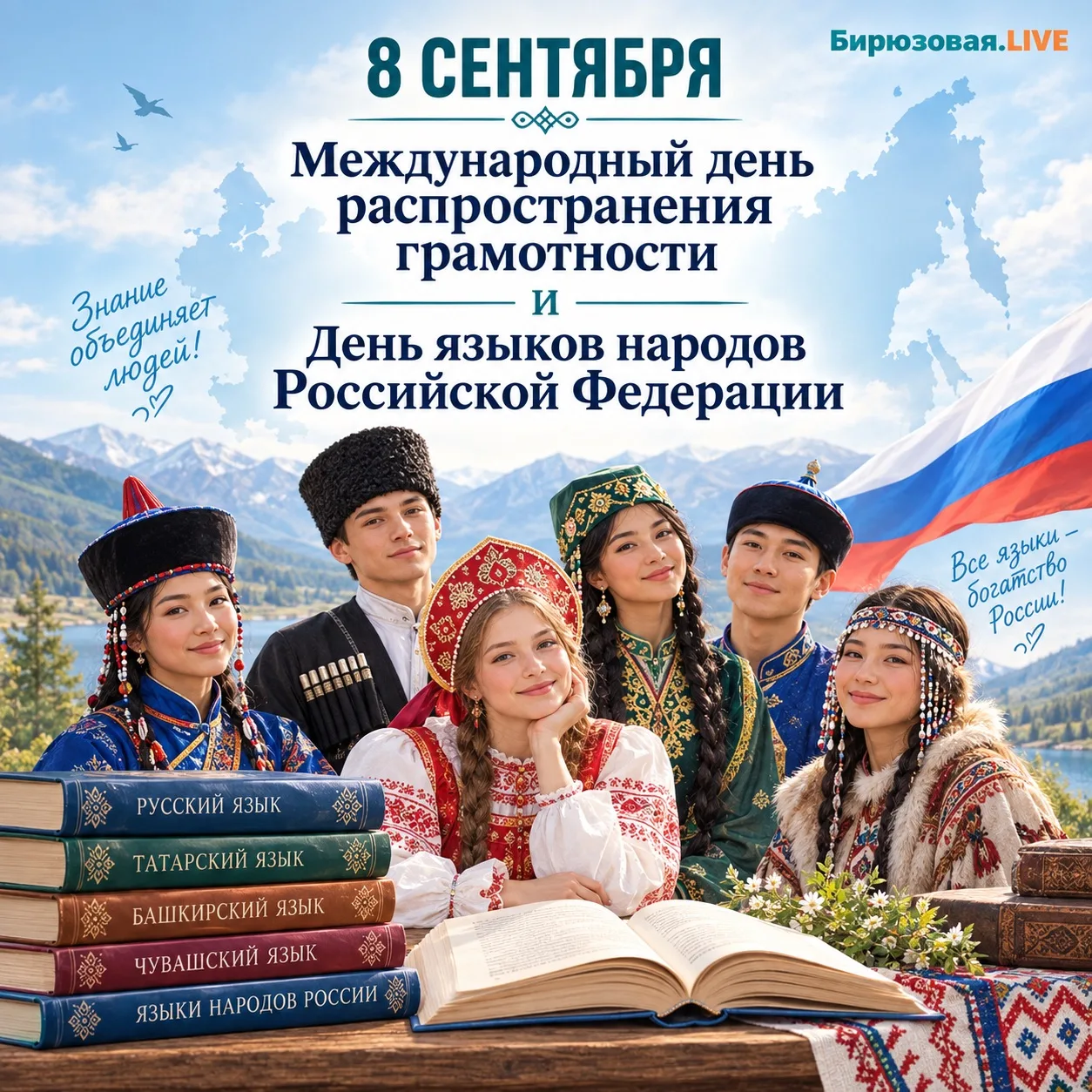 🇷🇺 Международный день распространения грамотности и День языков народов Российской Фе...