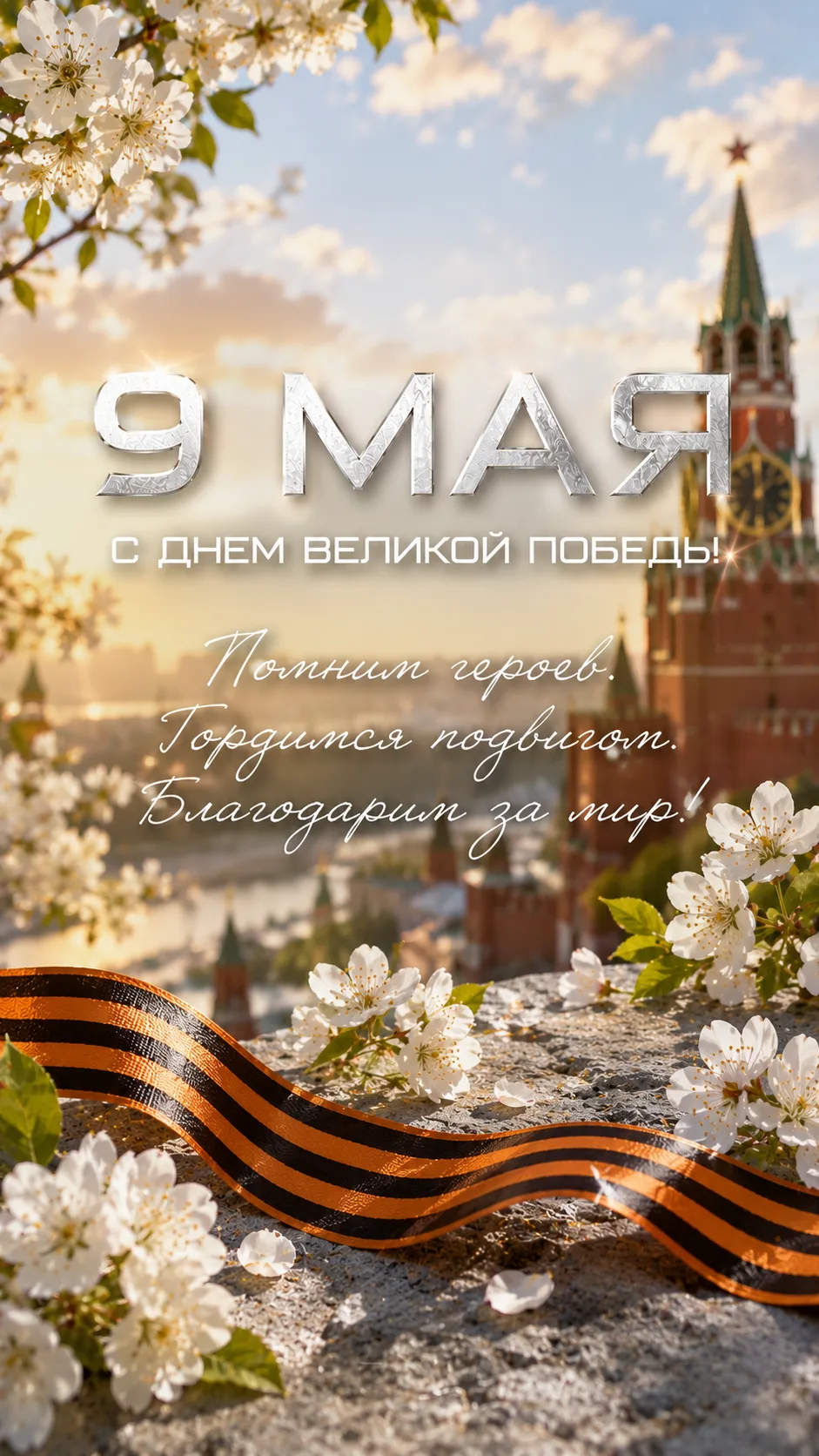 С праздником Великой Победы! Мира, здоровья и благополучия вам и вашим близким.