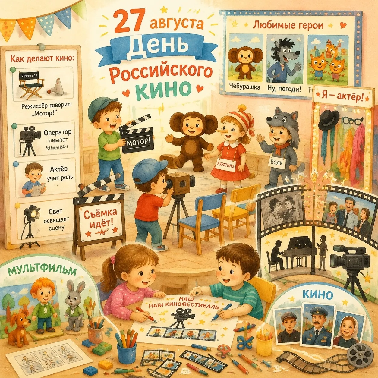 🎉 27 августа — День российского кино! 🎥