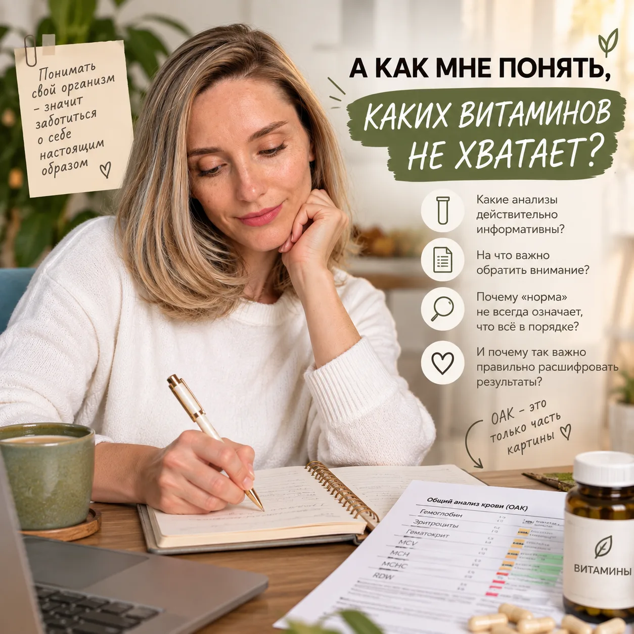 🧪 «А как мне понять, каких витаминов не хватает?»