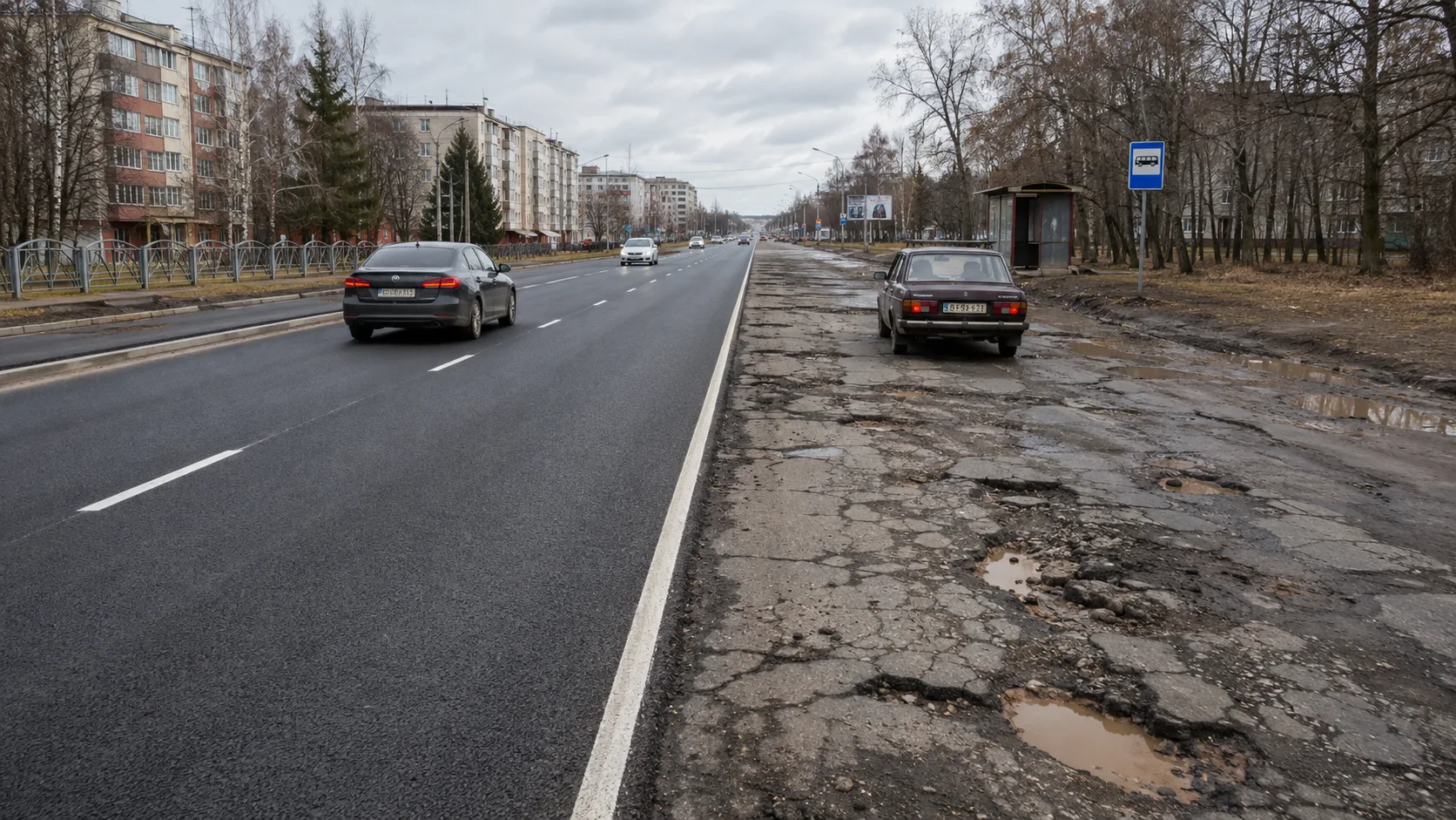🛣 Только половина дорог в России соответствует нормативам
