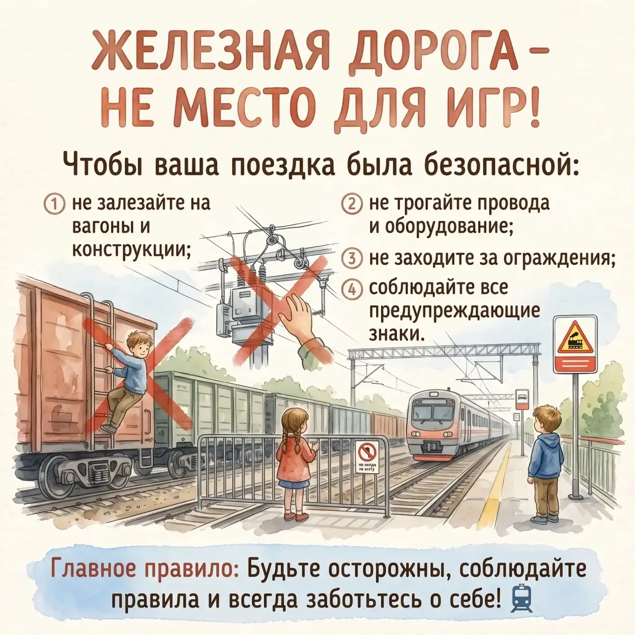 Железная дорога — не место для игр!