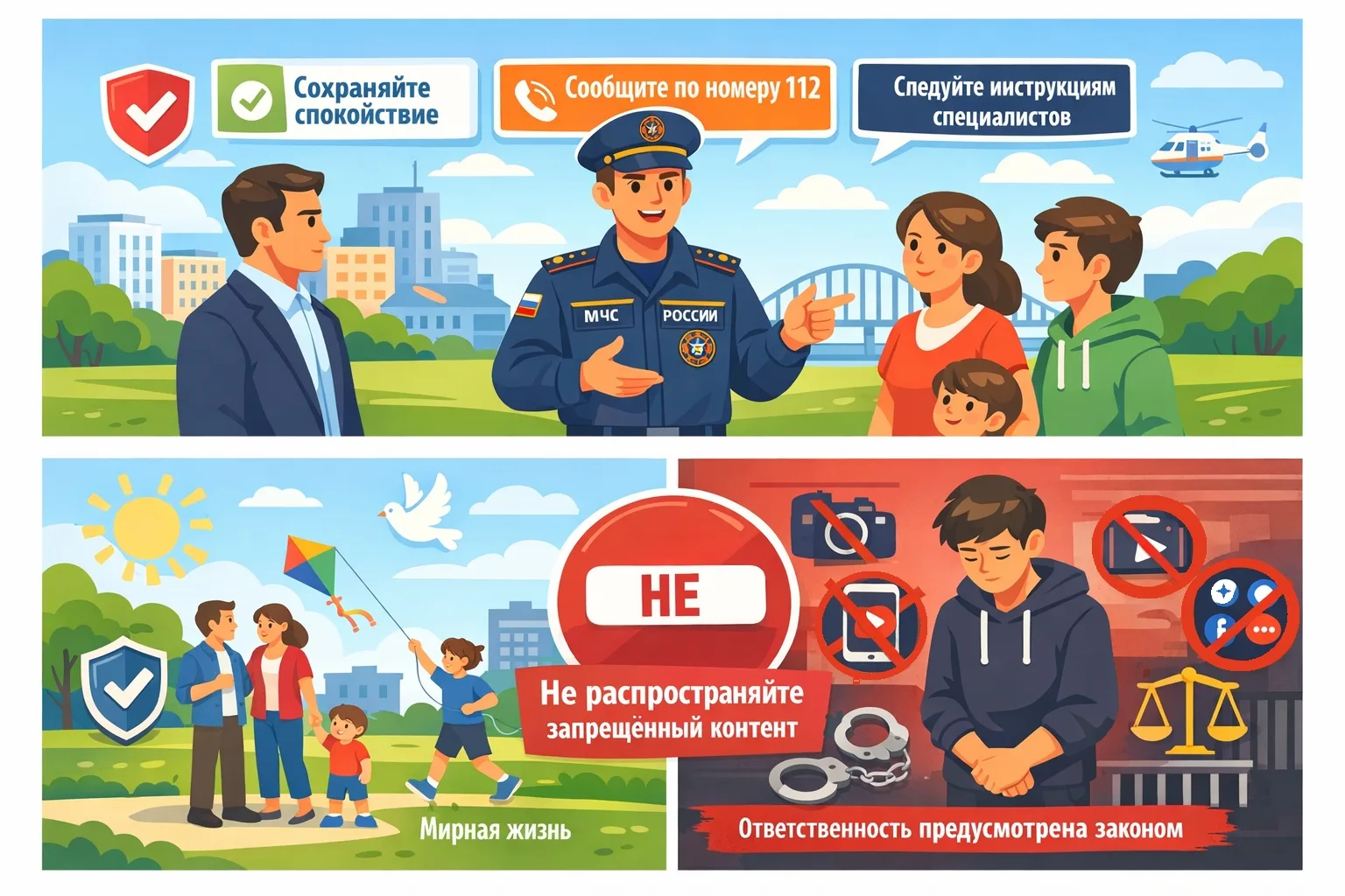 📣О недопустимости распространения фото- и видеоматериалов последствий террористических атак.

В пос