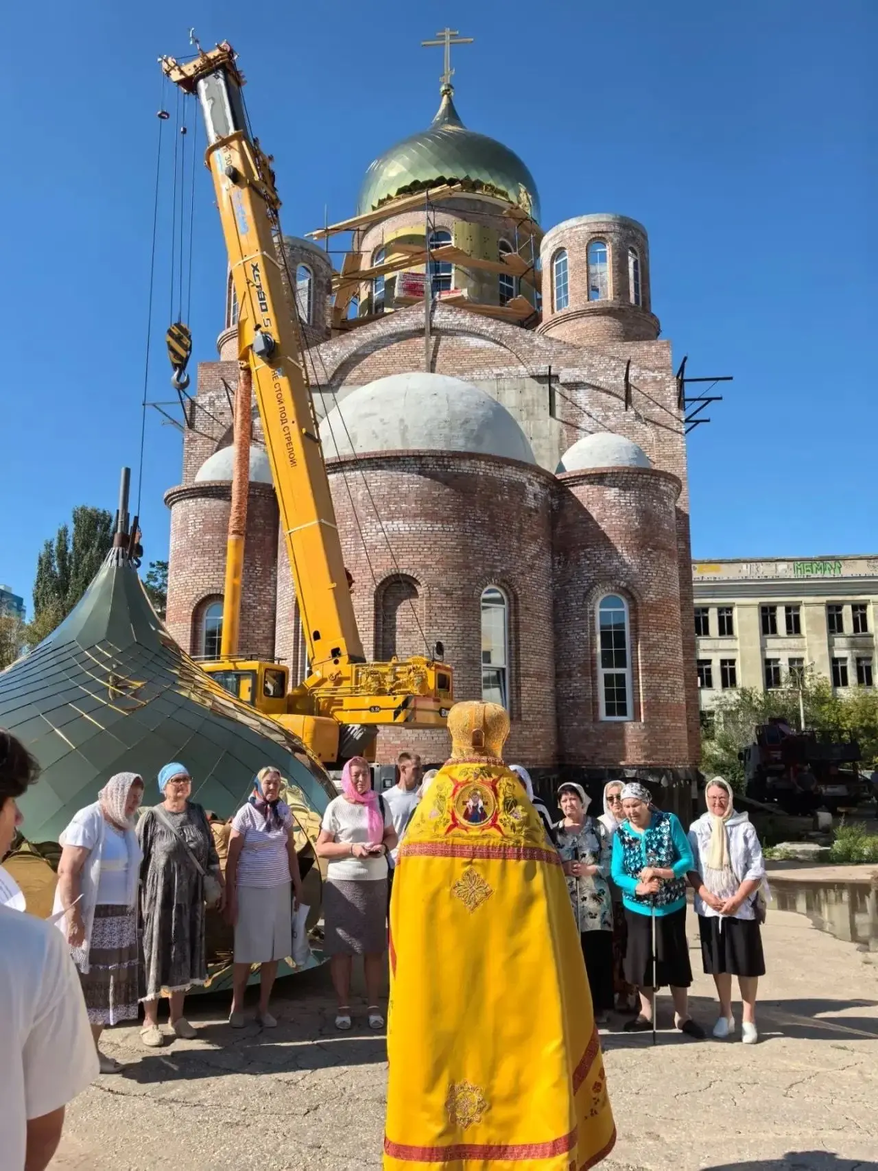 В Самаре продолжается строительство храма около Дома Печати. В августе подняли еще четы...
