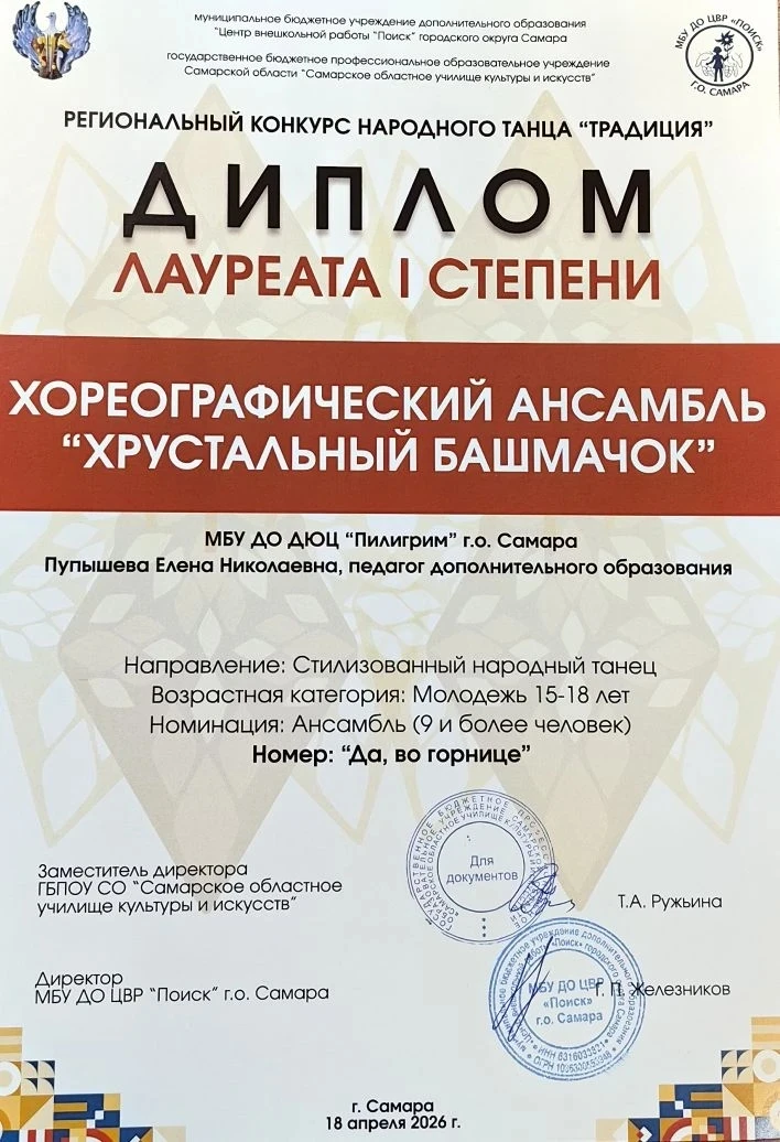 🏆 Поздравляем обучающихся Хореографического ансамбля "Хрустальный башмачок" (руководит...