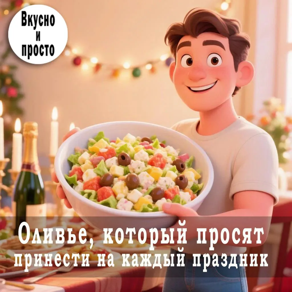 Оливье, который просят принести на каждый праздник.