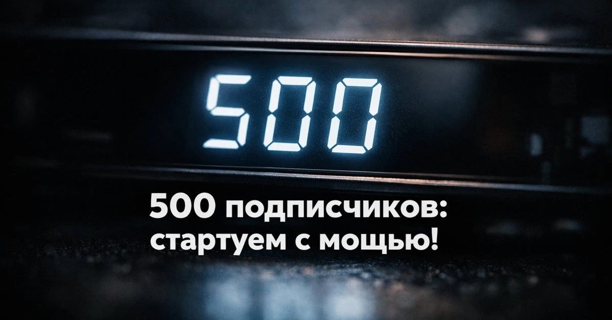 Ура! Нас уже 500 подписчиков!  Запустили поток в начале недели — и понеслось.  📊 Реальные цифры: — +
