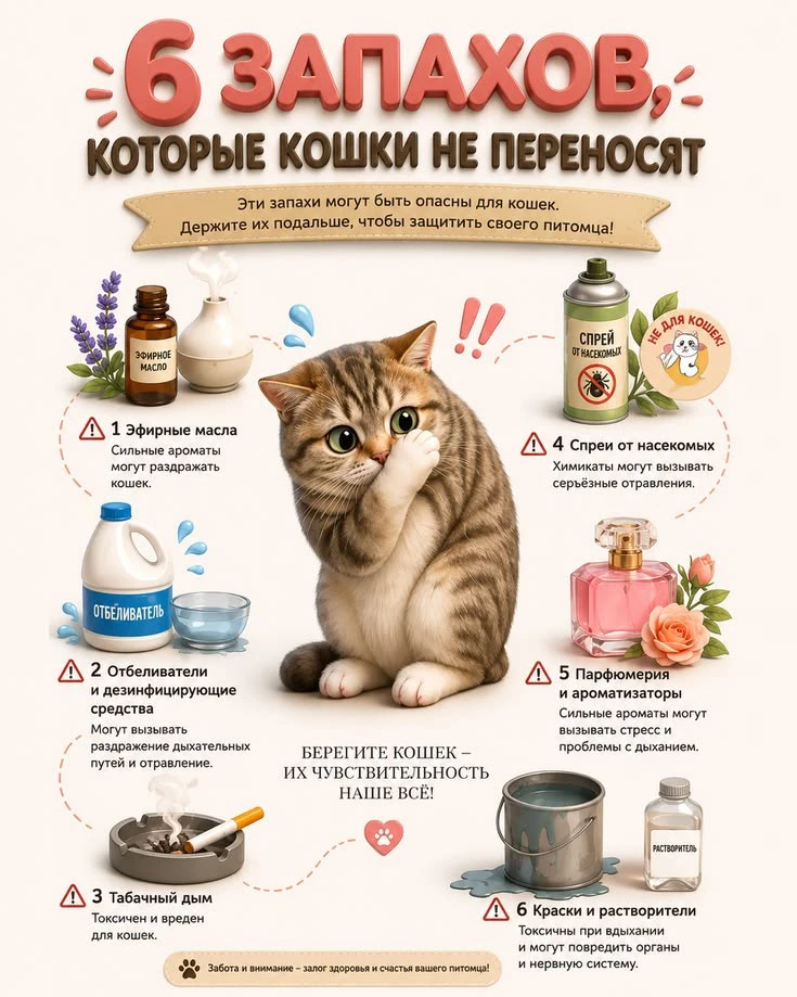 6 запахов которые кошки не переносят