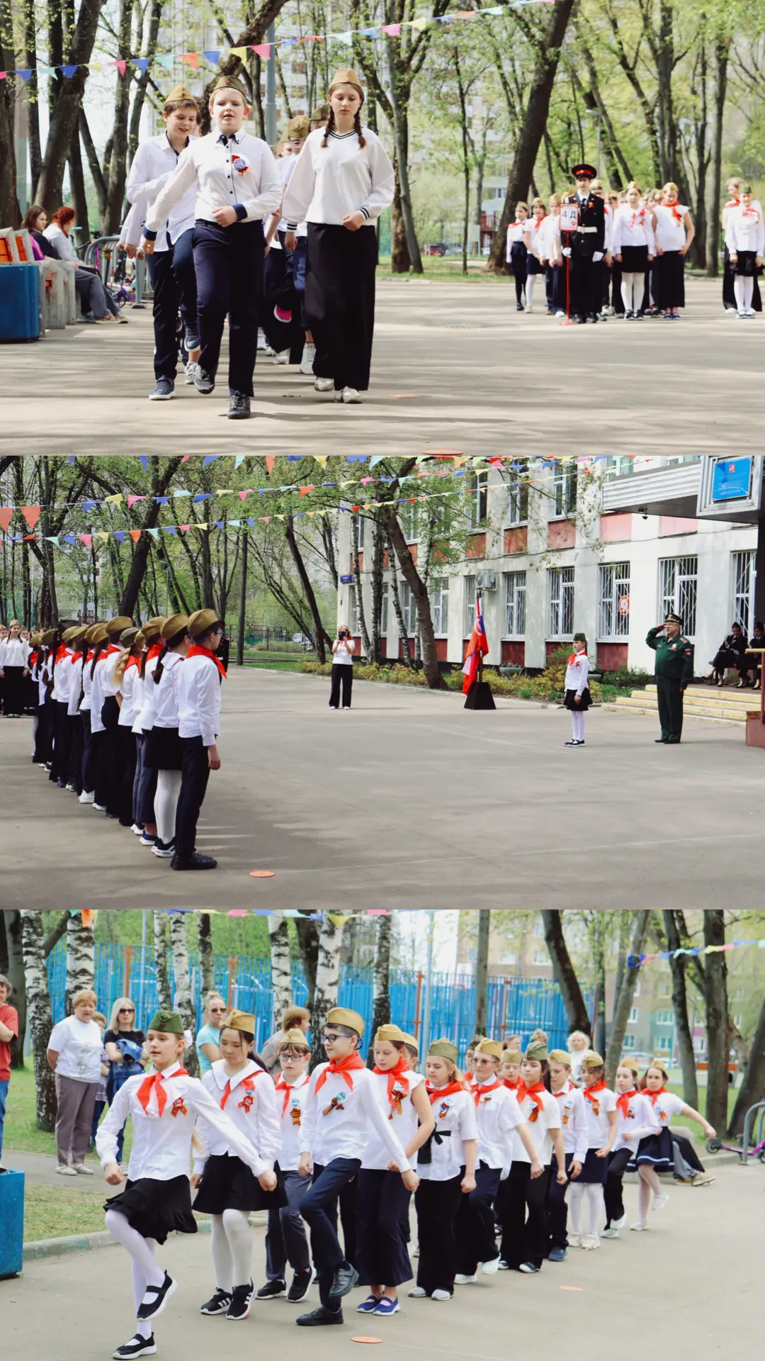 Единым строем 🥁  🇷🇺 В школьном корпусе №1 прошел смотр строя и песни, в котором приняли участие учен
