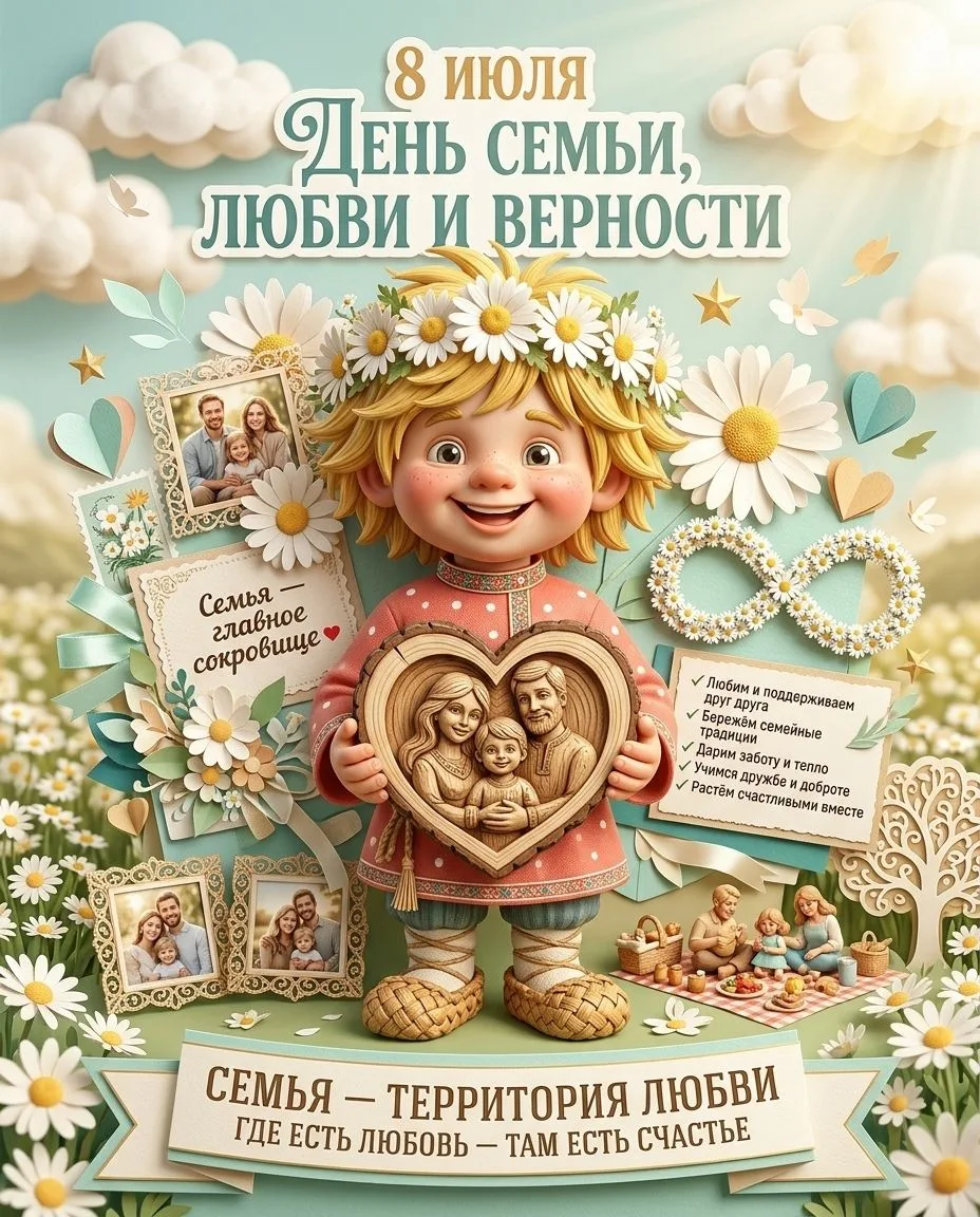 🌼 С Днём семьи, любви и верности! 🌼

Дорогие наши мамы, папы, бабушки, дедушки и самые главные жит
