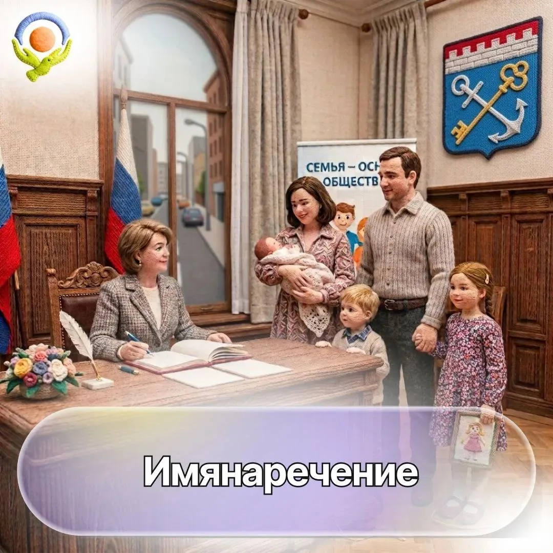 «Имянаречение» — церемония государственной регистрации рождения детей в торжественной о...