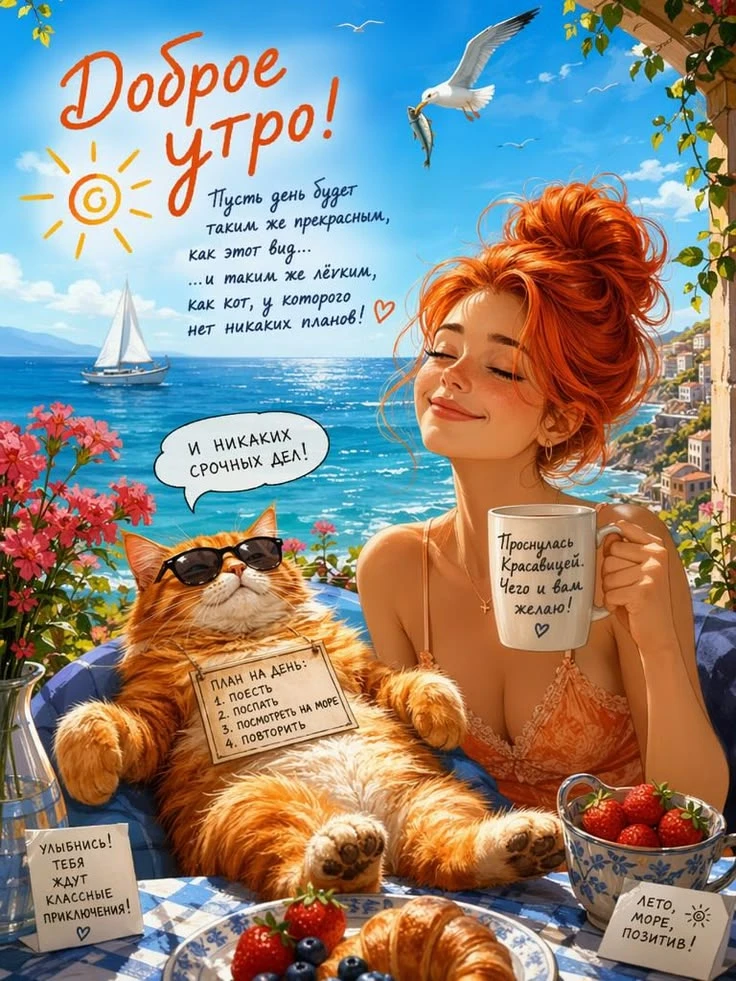 🌞🎉 Желаем бодрого утра и замечательного дня!