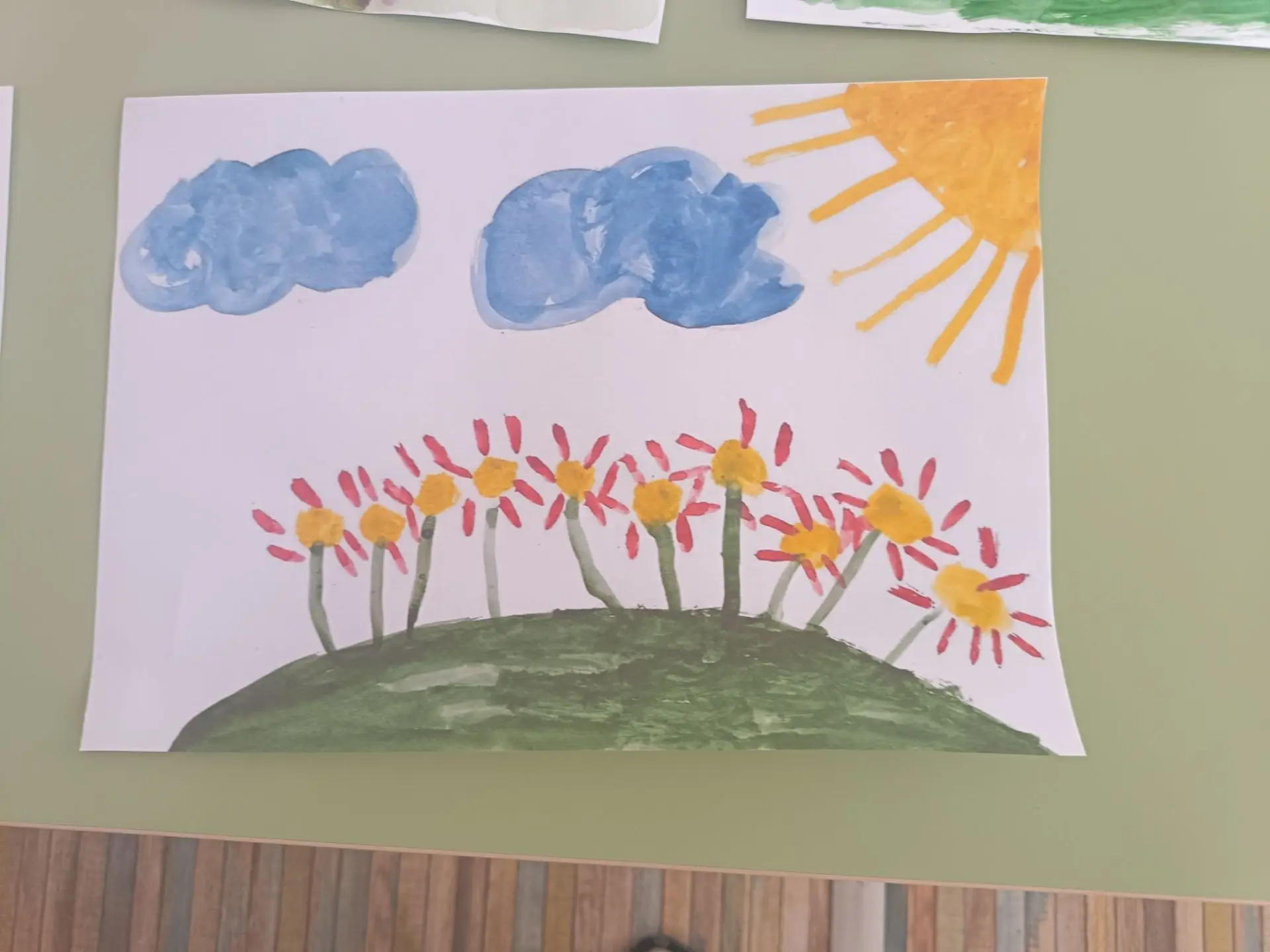 🎨 В старшей группе прошло занятие по рисованию на тему «Картинка про лето».