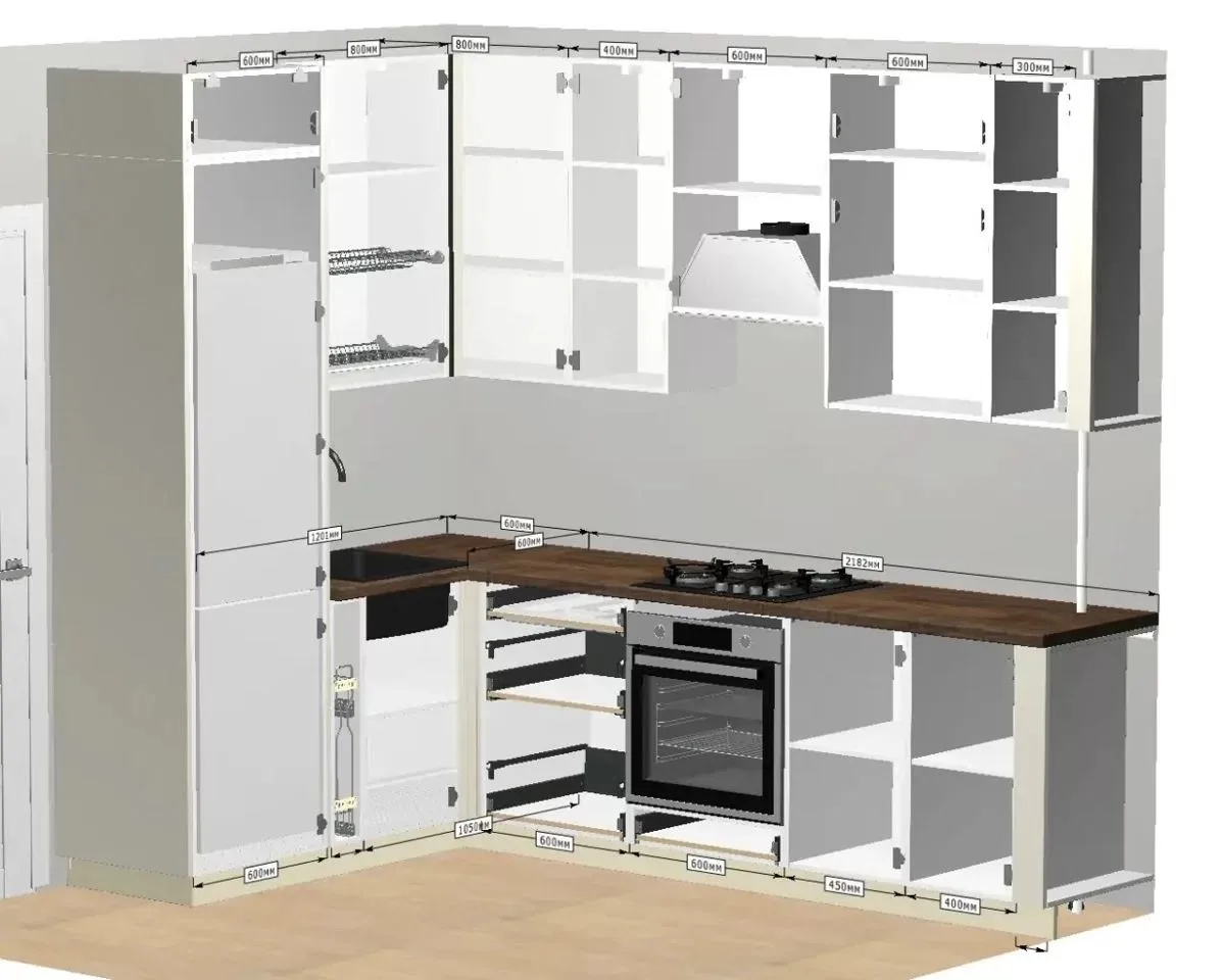✅ Бесплатный 3D-проект – увидите кухню до изготовления