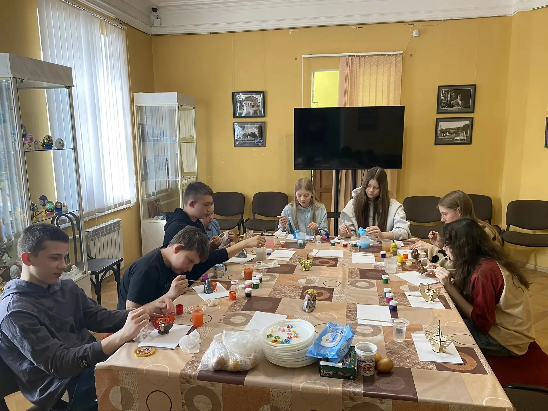 31 марта обучающиеся 7 «Б» класса приняли участие в музейном развивающем занятии «Хорошо яичко ко Хр
