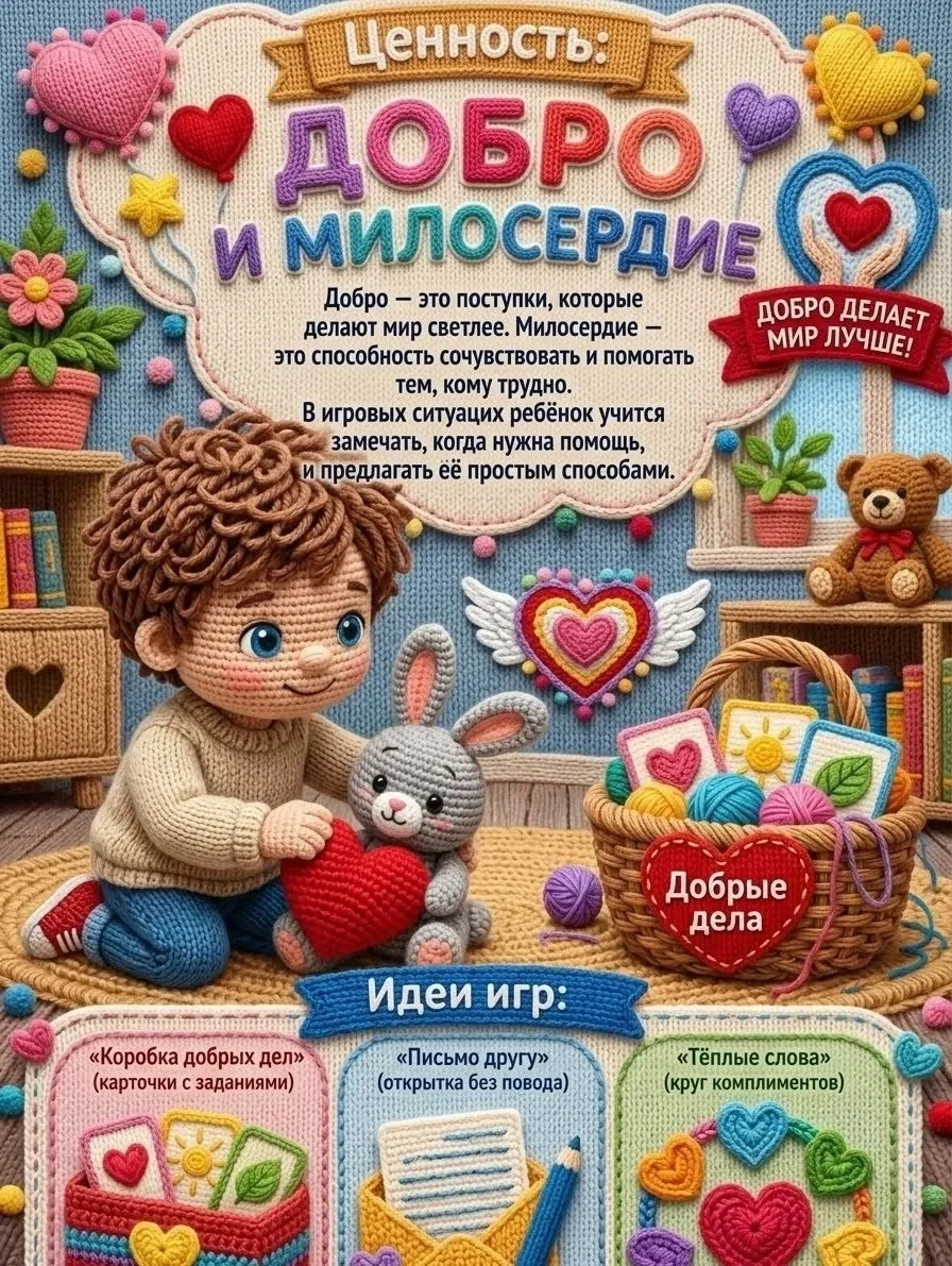 ✨Проект «Добрые игры» ценность «Добро и милосердие». ✨