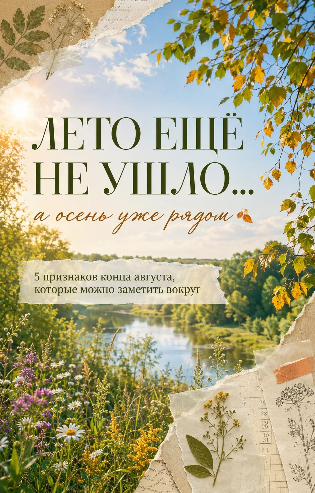 🍂 ЛЕТО ЕЩЁ НЕ УШЛО, А ОСЕНЬ УЖЕ РЯДОМ