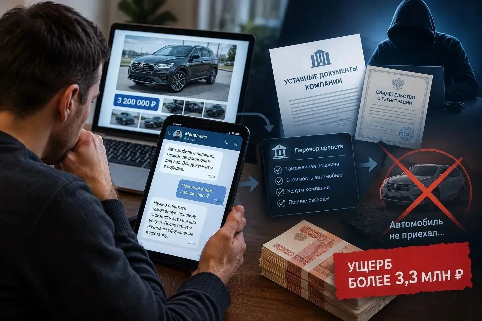 💰 «Купил» машину за 3,3 миллиона: томич перевел мошенникам все деньги и остался ни с чем