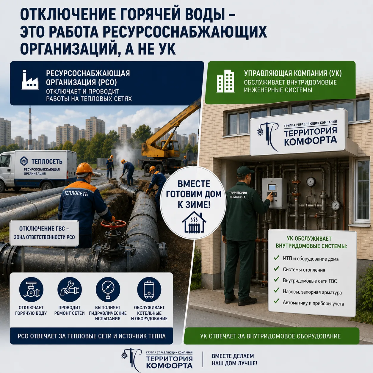 🔧 Что делают специалисты во время двухнедельного отключения горячей воды?
После предыдущих публикац