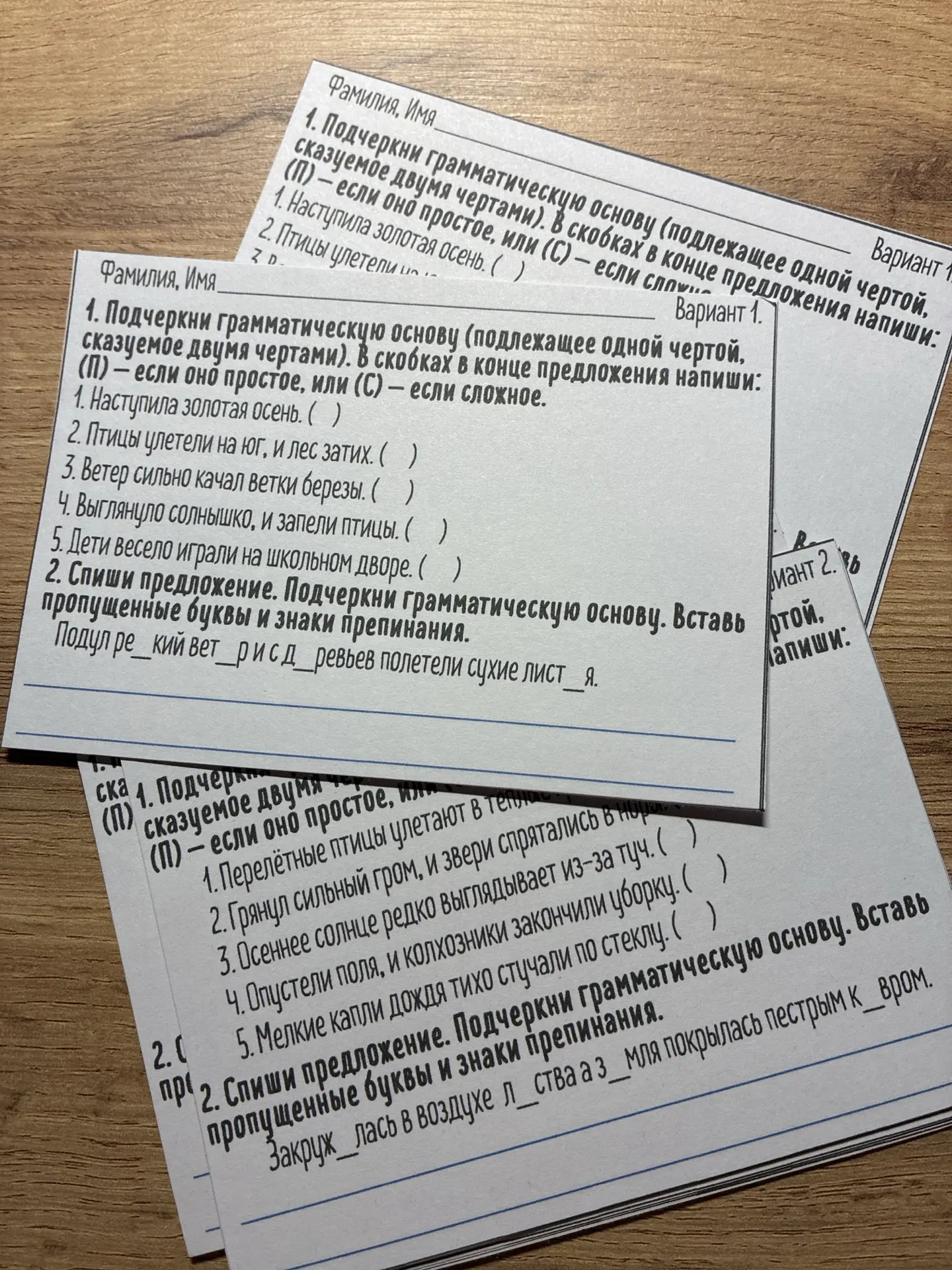 Подготовила на завтра небольшую проверочную работу ✍️