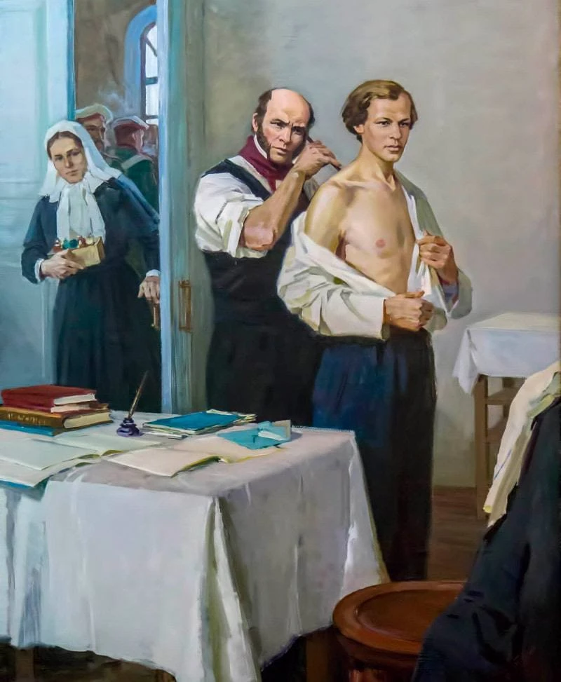 Картина недели. Иван Тихий. Н.И. Пирогов осматривает больного Д.И. Менделеева. 1964