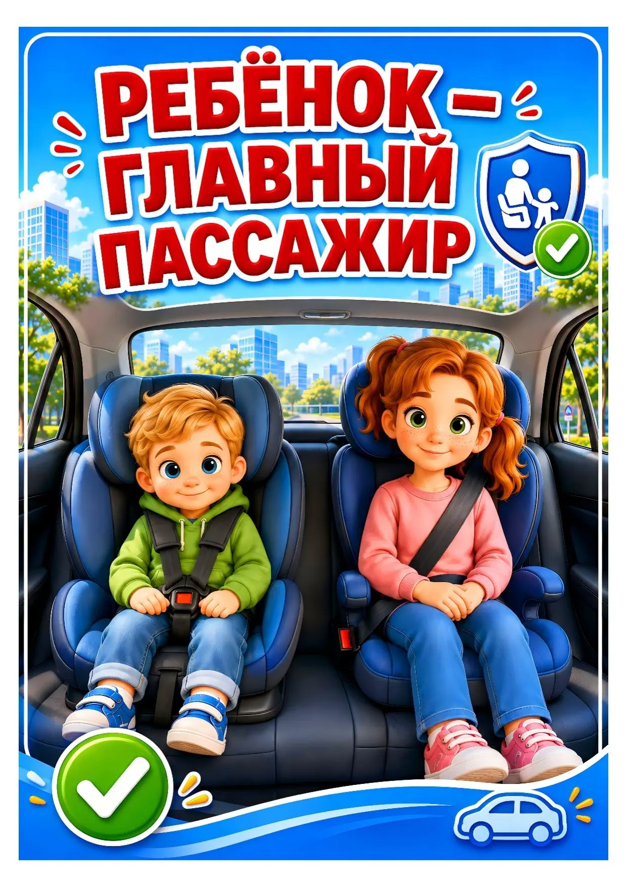 Знаете, когда в машине едет ребёнок, даже навигатор будто становится внимательнее: «Чер...