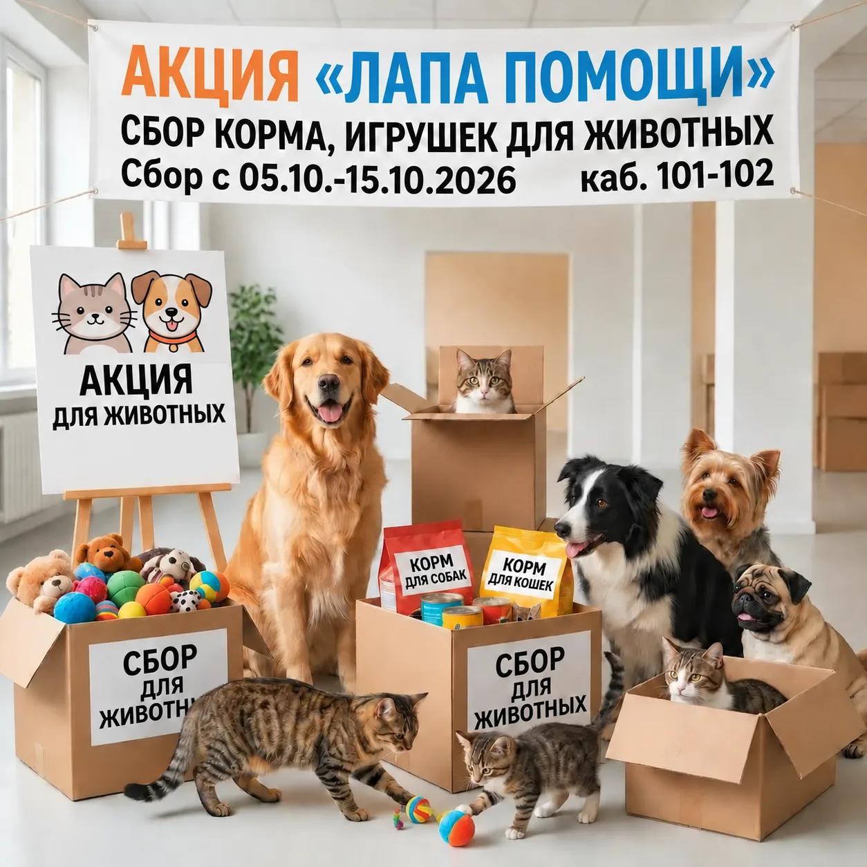 🐾 Приглашаем принять участие в акции «Лапа помощи»! 🐾