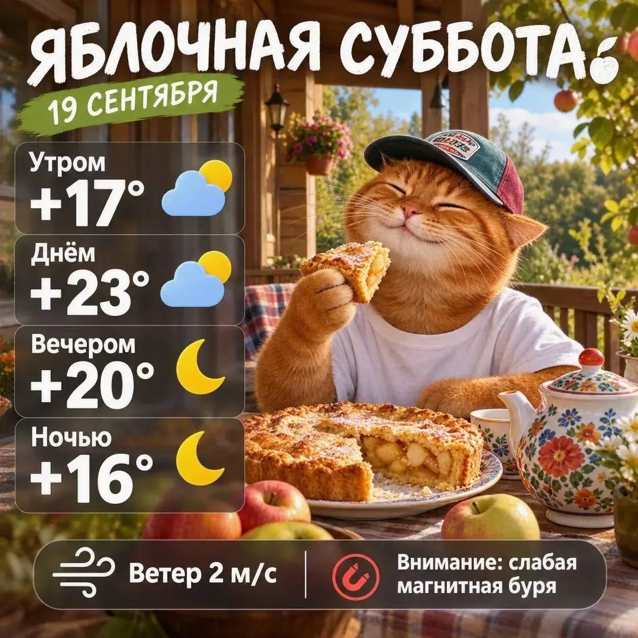 Суббота прекрасна уже тем, что она выходной день. А когда к ней прилагаются +23 во втор...