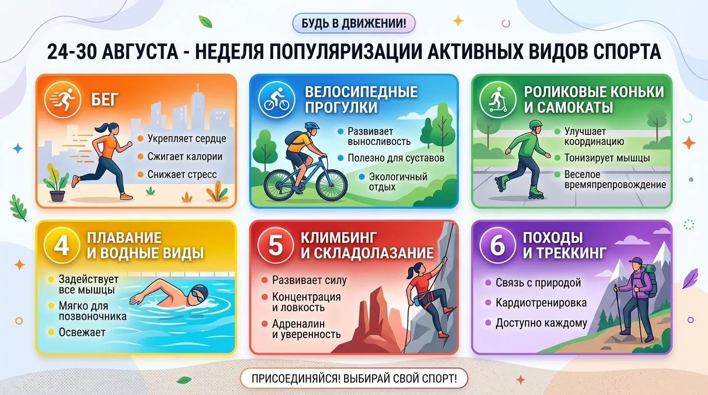 🤸‍♀️ Неделя активных видов спорта: Движение – жизнь! 🚀