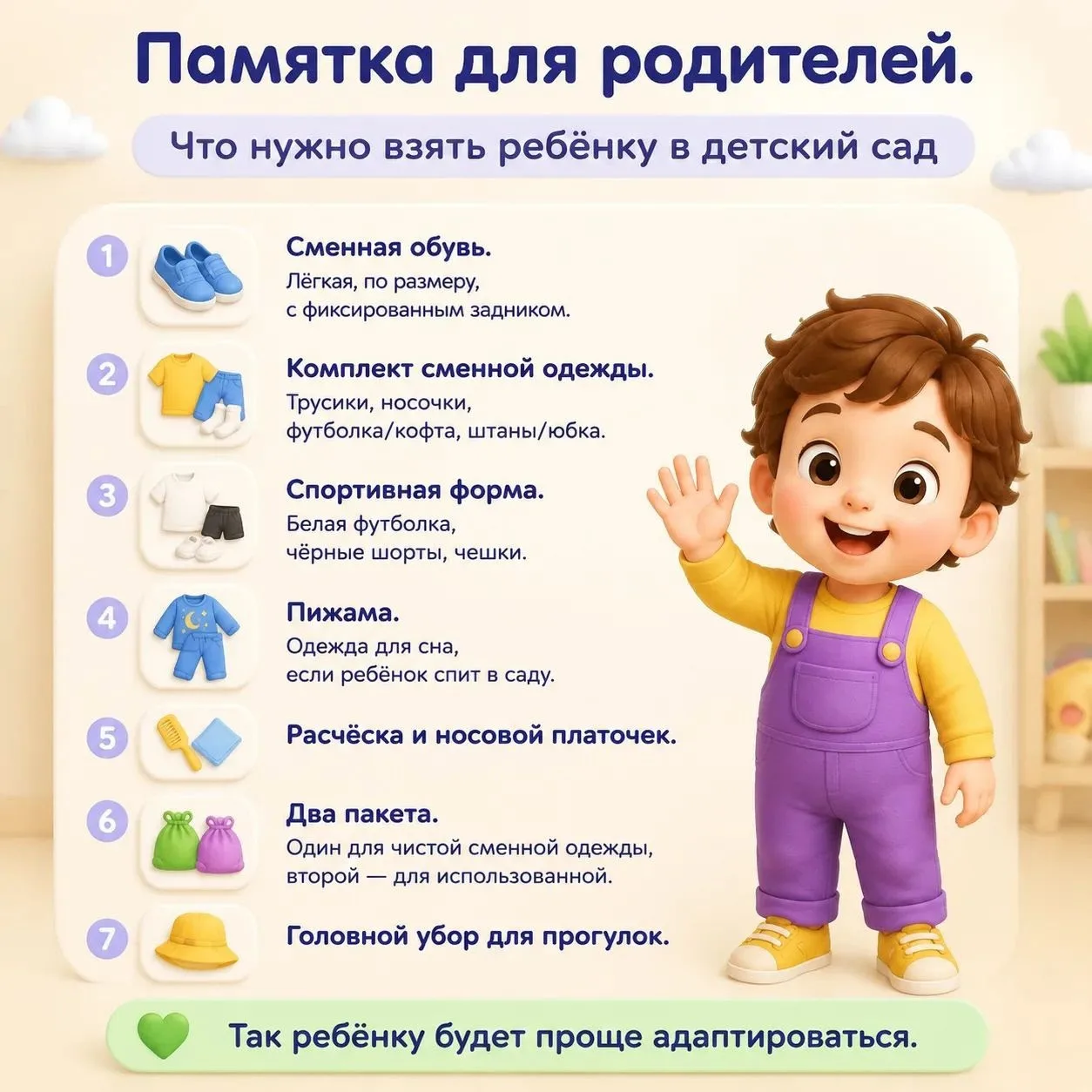 💝 Готовимся к детскому саду вместе!