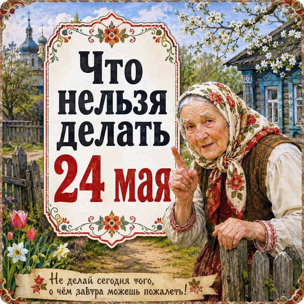 🌿 Что нельзя делать 24 мая — в день Мокея Мокрого 🌿  По народным поверьям, этот день требовал спокой