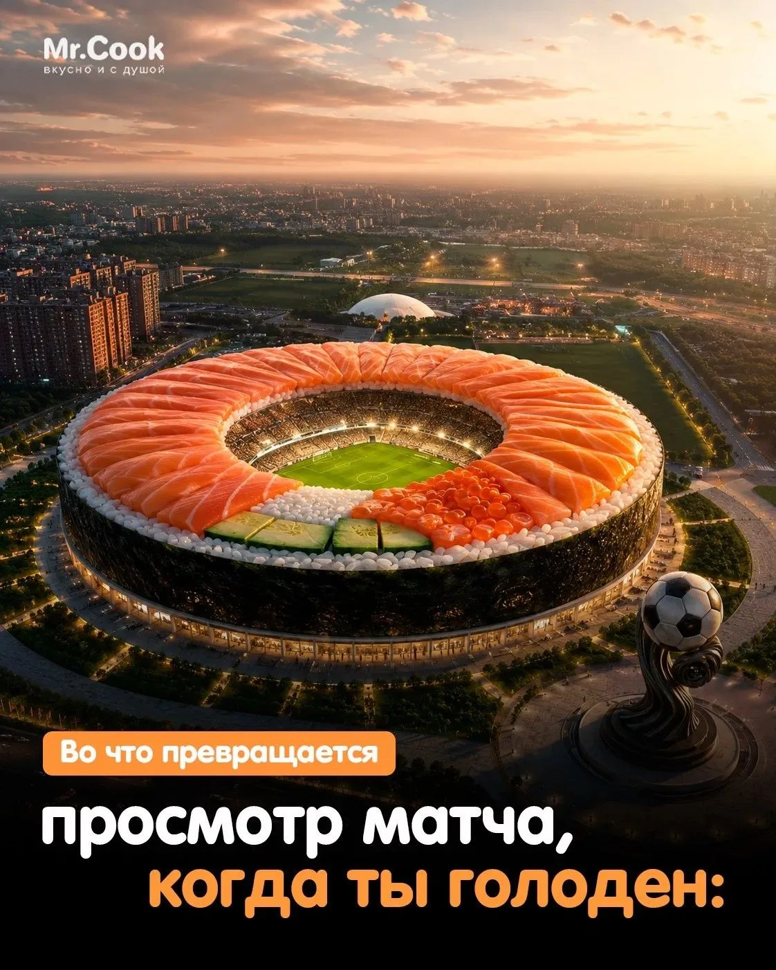 🚨Смотреть футбол голодным - опасно.