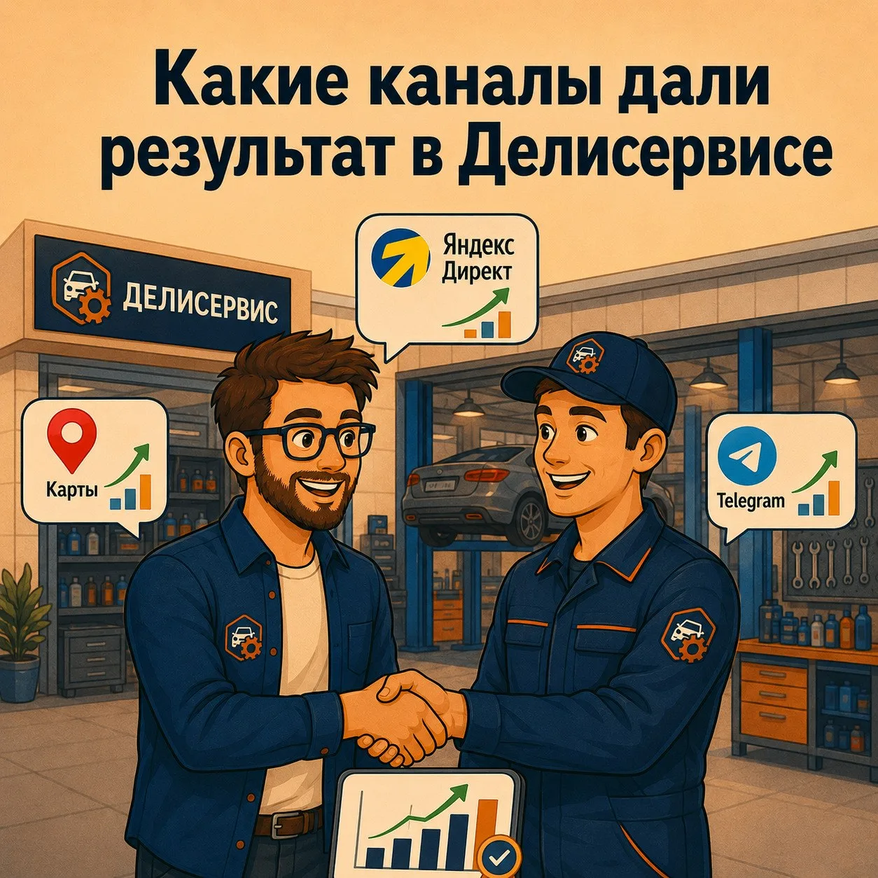 Какие каналы дали результат в Делисервисе

Коротко по системе:
Яндекс Директ: 285 лидов, 27 продаж, 