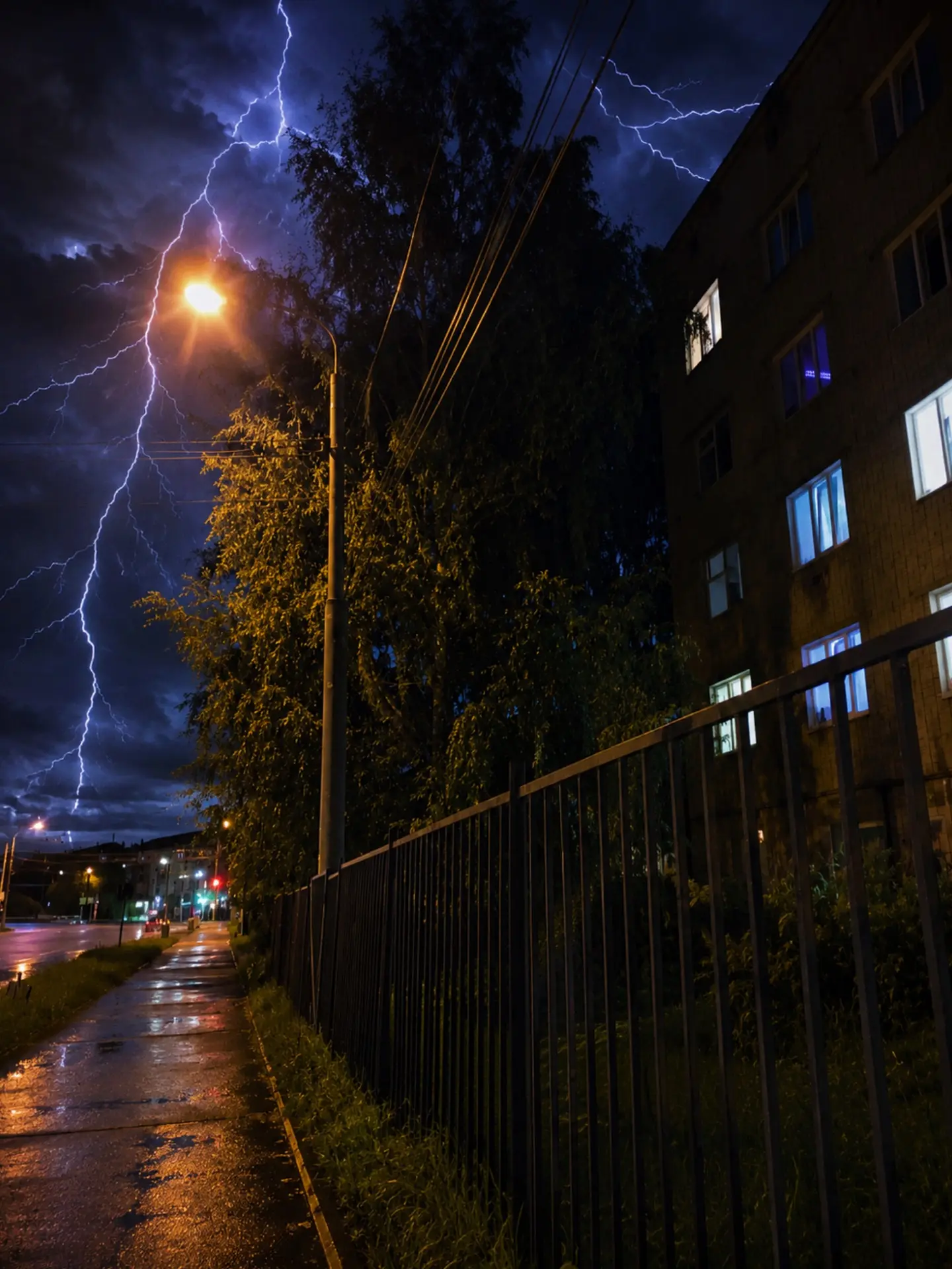 ⚡️ Вчерашняя гроза. Как же это красиво выглядит! Можно наслаждаться фотографией бесконечно.