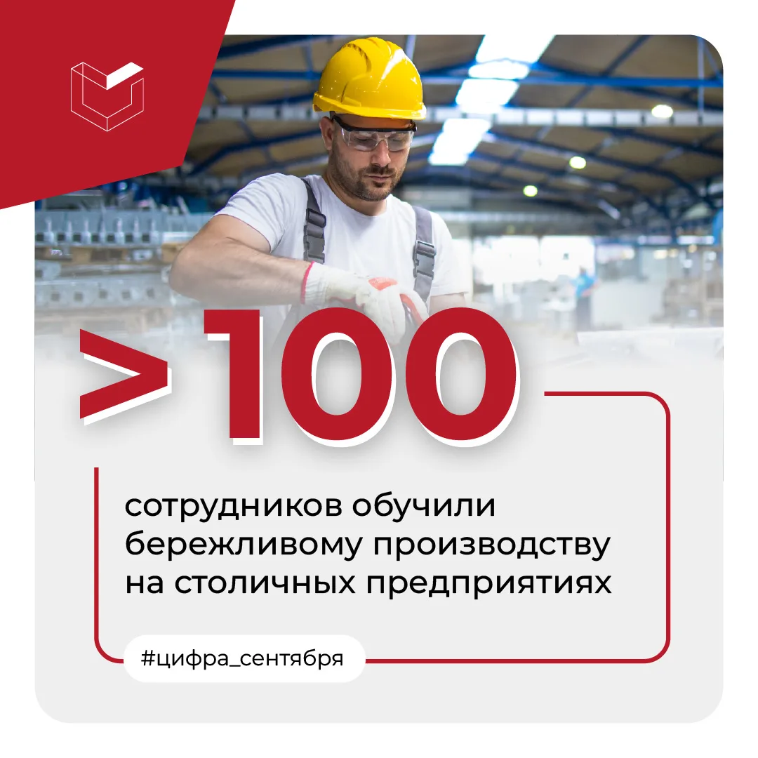 #Цифра_сентября: >1️⃣0️⃣0️⃣ сотрудников столичных предприятий — участников федпроекта «...