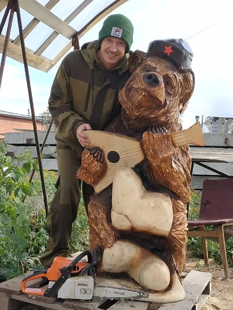 Из полена — в пляс! Вырезал на даче такого красавца 🐻