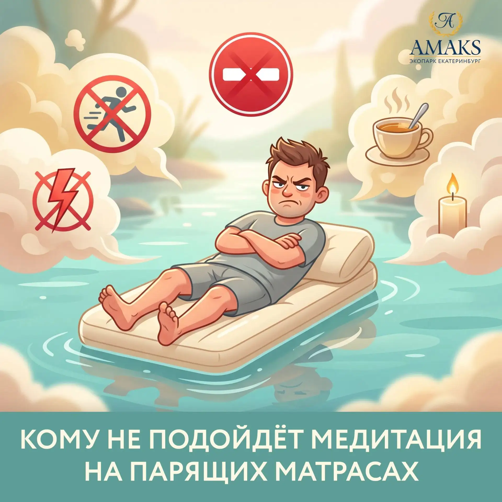 Кому не подойдёт медитация на парящих матрасах? 🧘‍♀