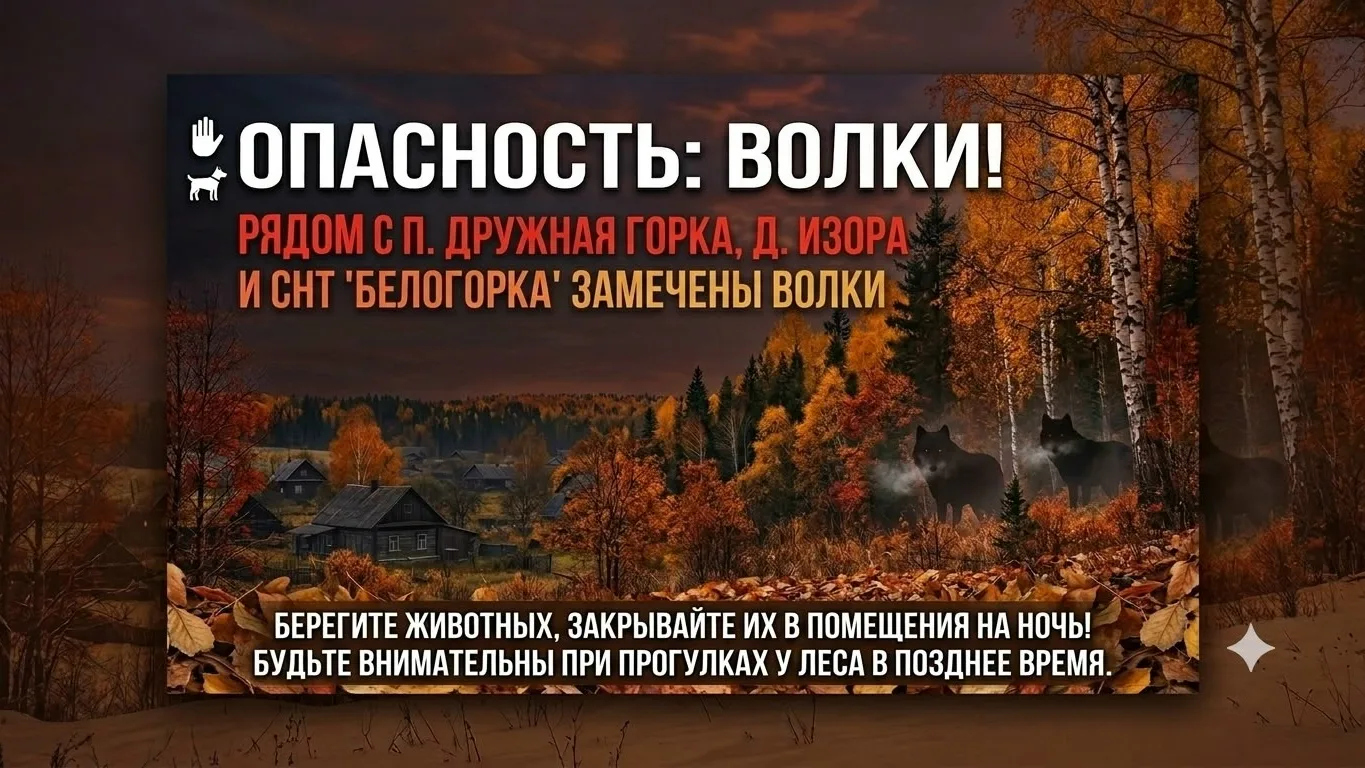 🌕 Опасность рядом: волки выходят к домам!