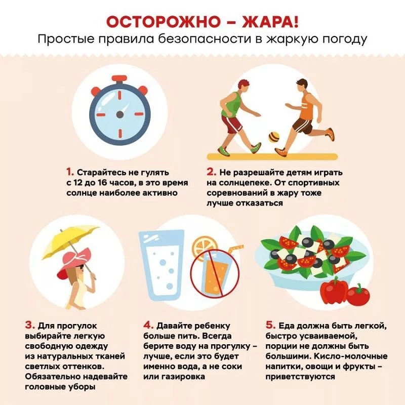 Старайтесь не быть на улице в пик солнечной активности — примерно с 11:00 до 16:00.
Лучше выйти погу
