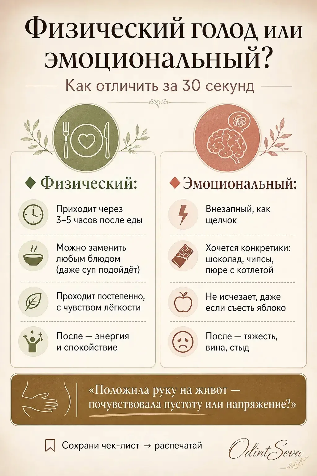 Физический голод или эмоциональный?