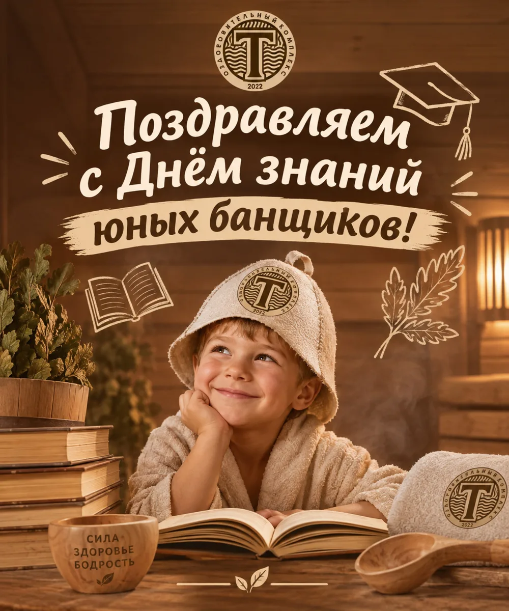 📚🧖‍♂️ Поздравляем с Днём знаний юных банщиков!