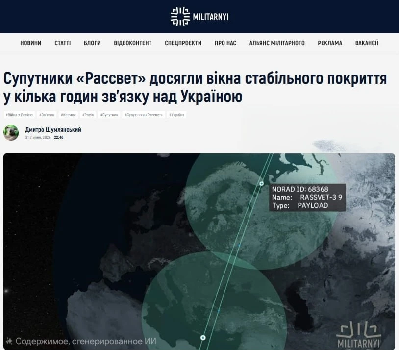 ❗️🛰 Противник обеспокоен возможностями российского аналога Starlink: «Рассвет» уже обе...