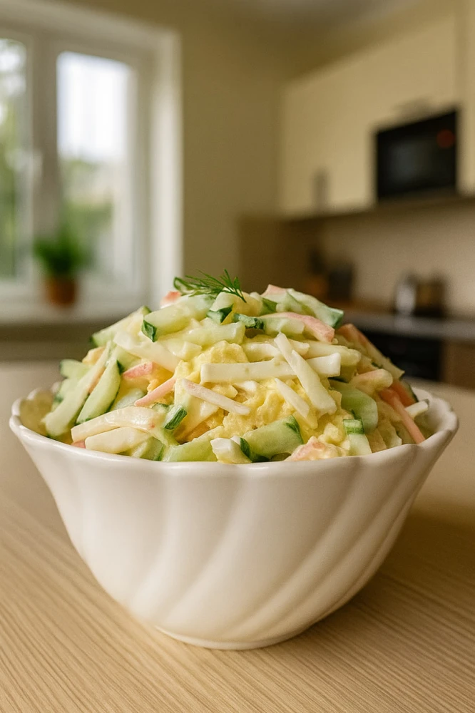 Салат с сыром «Косичка» 🧀🥗