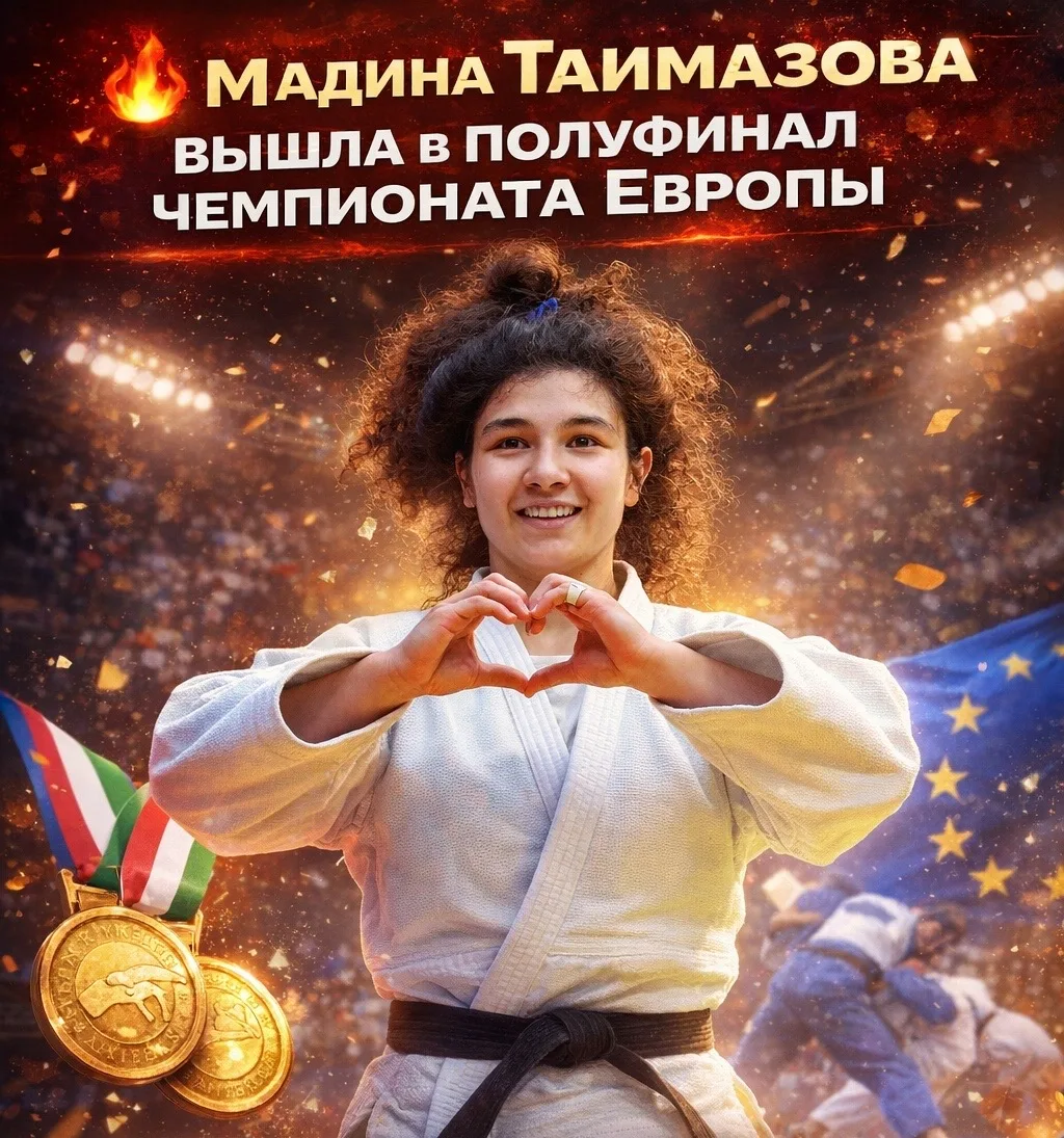 Мадина Таймазова вышла в полуфинал чемпионата Европы по дзюдо  В четвертьфинальной схватке она побед