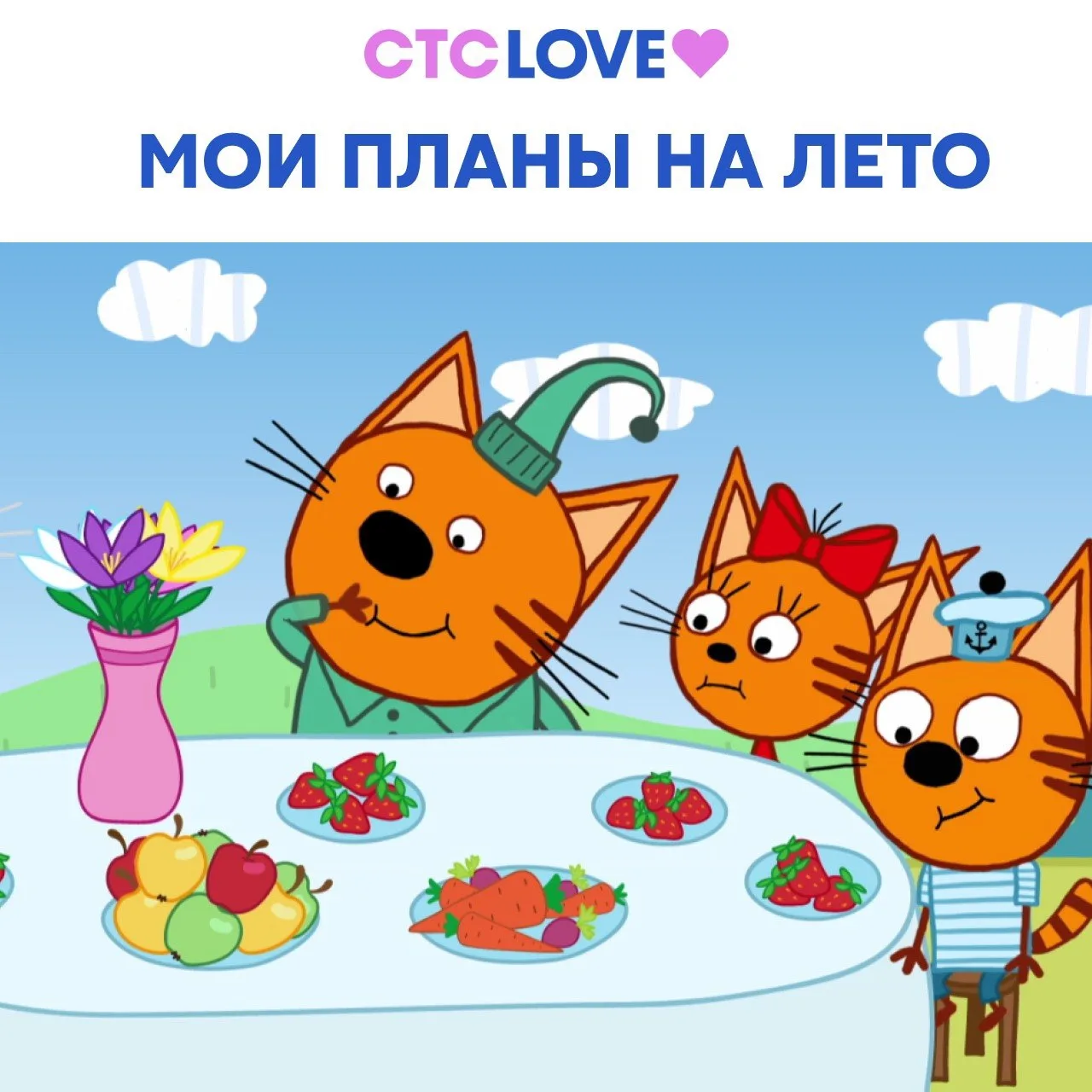 Сколько килограм клубники и черешни вы уже съели? 🍒🍓

«Три кота» — каждое утро на СТС Love❤️