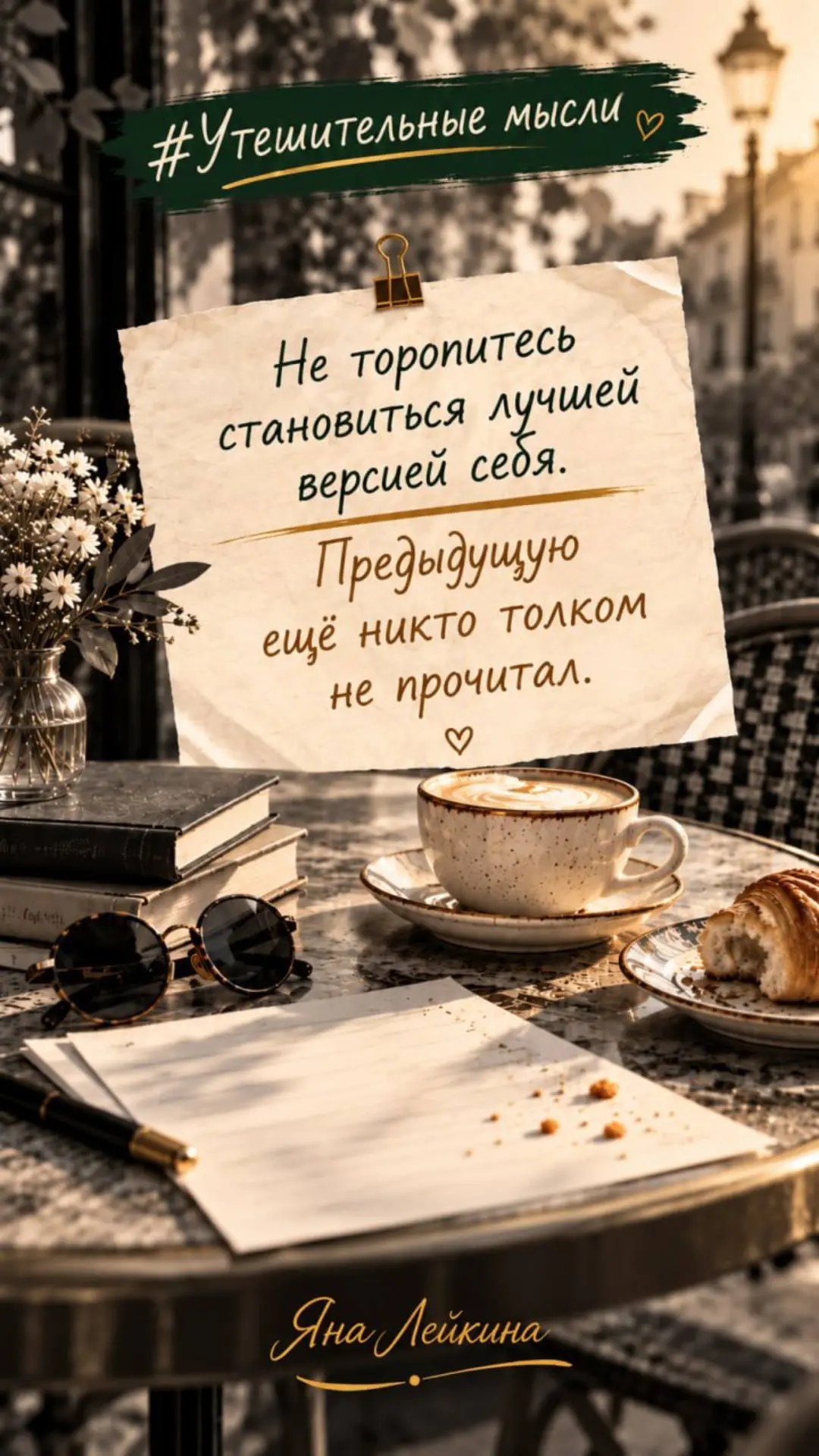 #УтешительныеМысли #ТолкЖизни #ЯнаЛейкина #про100психология