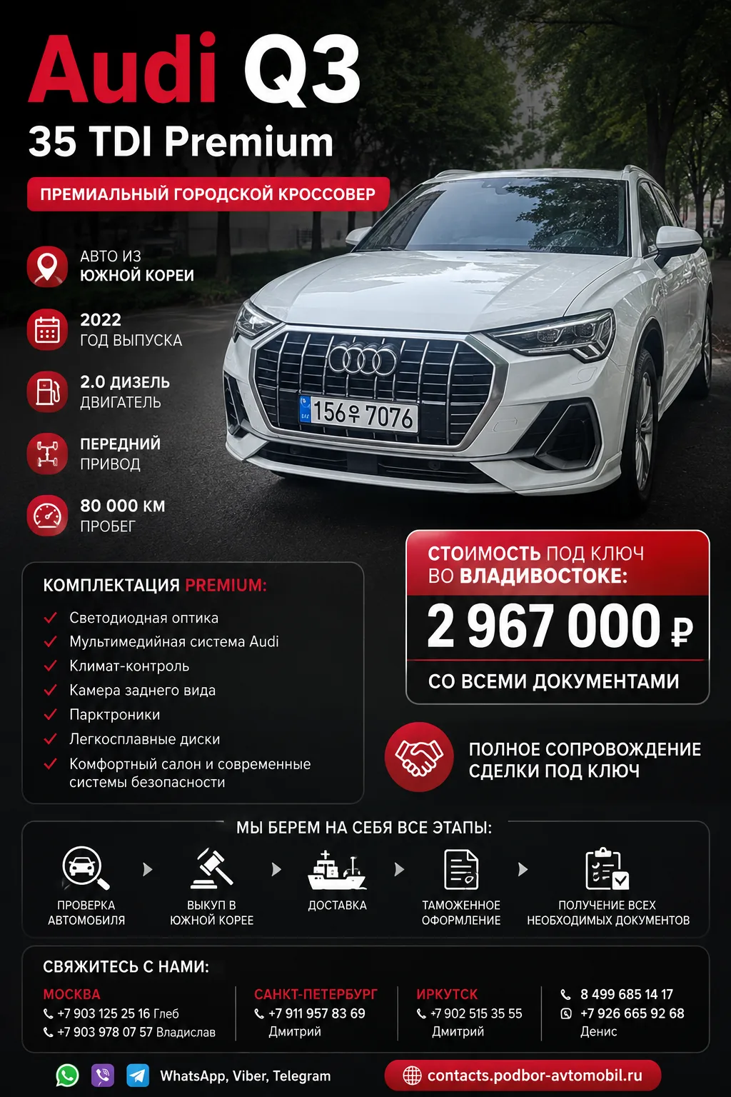 🚘 Всем привет!

В продаже в Южной Корее появился отличный вариант премиального городского кроссовер