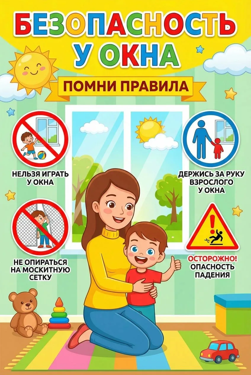 Памятка для родителей: «Безопасность детей у окна»